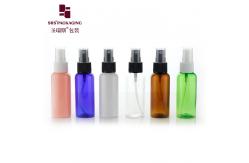 China 50ML PET plastic customized color empty alcohol round spray bottle supplier