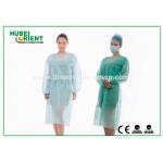 Medical Protective Clothing / Blue Yellow Surgical PP+PE Isolation Gown With Elastic Wrist For Clinic for sale