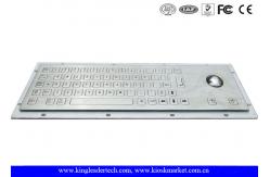 China Rugged 65 Keys Industrial Kiosk Keyboard With Short Keys And Trackball supplier