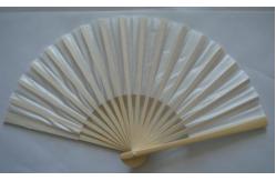China 21cm Folding Hand Fans / Foldable Fan With Print Silk Fabric supplier
