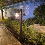 Edison Bulb Solar Pathway Bollard Light Classic Anthracite Waterproof for sale