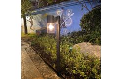 China Edison Bulb Solar Pathway Bollard Light Classic Anthracite Waterproof supplier