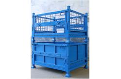 China Logistics 4 Layer Stacking 6.4mm wire Metal Pallet Box supplier