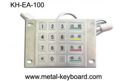 China Vandal Proof Stainless Steel Kiosk Numeric Keypad for PC with 16 Keys supplier