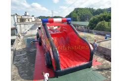 China Digital Printing Police Car Inflatable Obstacle Course For Advertisement supplier