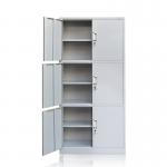 Three Tiers Knock Down Gray Metal Storage Cabinet for sale