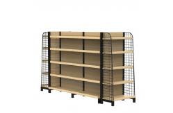 China Wooden 1800mm Gondola Shelving Stand Display Rack Supermarket Gondola Shelves supplier