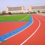 9mm Thick Red Eco Sports Flooring Rubber Running Track Impact Resistance for sale