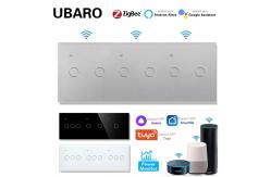 China Wireless Smart Zigbee Wall Switch Zigbee Hubs Zigbee Wireless Switch 6 Gang supplier