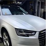 Audi Electro Optic Metallic White Car Wrap Film Air Release Slideable for sale