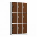 Home Office Use Lockable 9 Door Metal File Locker Freestanding