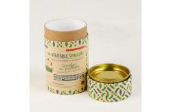 China Biodegradable Cylinder Food Grade Paper Tube Can Packaging With Metal Cover supplier