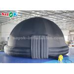 Black Two Bottom Rings Inflatable Planetarium With PVC Floor Mat Flame Retardant