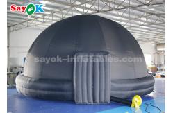 China Black Two Bottom Rings Inflatable Planetarium With PVC Floor Mat Flame Retardant supplier