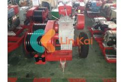 China 9HP Diesel 2000RPM 5T Stringing Conductor Double Capstan Cable Winch Trailer supplier