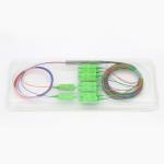 factory supply gpon 1x8 steel tube type 0.9mm 1m with SC/APC connectors fiber optic optical  PLC splitter for sale