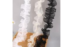 China 12cm*2m Wrinkled Edge Lace Ribbon For Flower Package And Gift Packing supplier