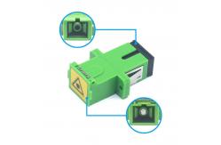China High Durability SC Fiber Optic Couplers with Filp Auto Shutter and Flange supplier