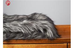China Silver Gray Plush Fur Faux Throw Blanket Wolf Home Accents Eco - Friendly supplier