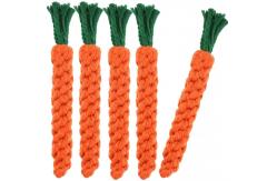 China Dog Teething Plush Carrot Toys For Aggressive Chewers supplier