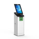 Hotel Room Card Key Machine 21.5 Inch Self Service Hotel Check In Kiosk With Card Dispenser for sale
