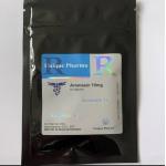 China Unique Pharma Aromasin 10mg Labels With Black Aluminum Foil Zipper Bags for sale