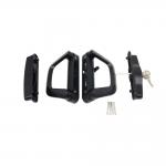 Black D Shaped Door Handles Pull Handle Lock With Key Customizable Design for sale