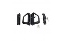 China Black D Shaped Door Handles Pull Handle Lock With Key Customizable Design supplier