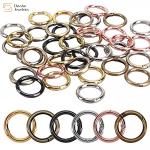 Zinc Alloy Metal Keychain Rings , Snap Hook Clips Spring Gate O Ring for sale