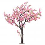 250cm Plastic Artificial Cherry Blossom Tree Decoration Plant For Reception Center for sale