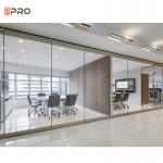12mm Modern Office Partitions Metal Frame Glass Wall Partition Room Divider