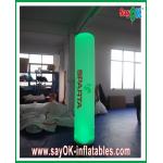 Green Wedding Party Led Inflatable Column Inflatable LED Light With Printing Logo Pillar