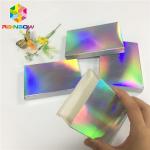Rectangle Folding Hologram Paper Packaging Box For Cosmetics Eyelash Brush Facial Mask for sale