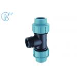 Durable PP Compression Male Tee For HDPE Pipes Water Supply And Irrigation