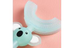 China 360 Manual Baby Silicone Teether Toothbrush Eco Friendly Bear Shaped supplier
