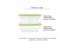China OEM Logo Leakage Proof 800ml Silicone Foldable Lunch Box supplier