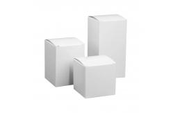 China Thickened Small White Box Folding Packaging Box Cosmetic White Cardboard Box supplier