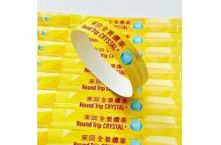 China Custom Logo Printing Tyvek Paper Wristbands Waterproof and Snap Closure for Festivals supplier
