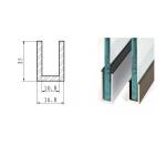 U C Channel Aluminium Glass Clamp Brackets For Frameless Glass for sale
