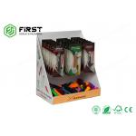 CMYK Printing Custom Made Cardboard Countertop Display Boxes With Hooks