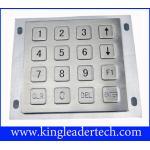 Numeric ATM Industrial Metal Keypad 16 Flat Keys For Panel Mount