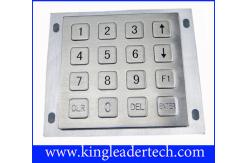 China Numeric ATM Industrial Metal Keypad 16 Flat Keys For Panel Mount supplier