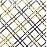 Decorative Metal Wire Mesh Antique Brass Architectural Woven Satin Brass Creative Grille for Hotel Lobby Cabinet Door Decoration for sale