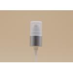18mm Cosmetic Treatment Pumps Matt Silver Closure White PP Half Cap for sale