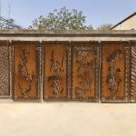 Backyard 35 Inch Laser Cut Metal Fence Panels 0.9m Metal Art Screens for sale