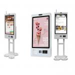 Ticket Printing Self Ordering Kiosk With 1920X1080 Resolution Qr Scanner Rfid Reader for sale