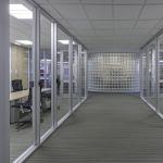 Aluminum Profile Frame Glass Partition Wall Customized Office Partition Wall for sale