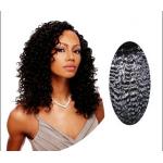 Natural Black 100 Indian Curly Human Hair 14 - 28 , Kinky Curly Human Hair for sale