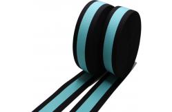China Blue Stripe Nylon Elastic Webbing 30mm Knitted Elastic Band For Drawstring Bag supplier