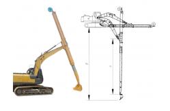 China Excavator Telescopic Arm For Digging House Foundation Dig Deeper supplier